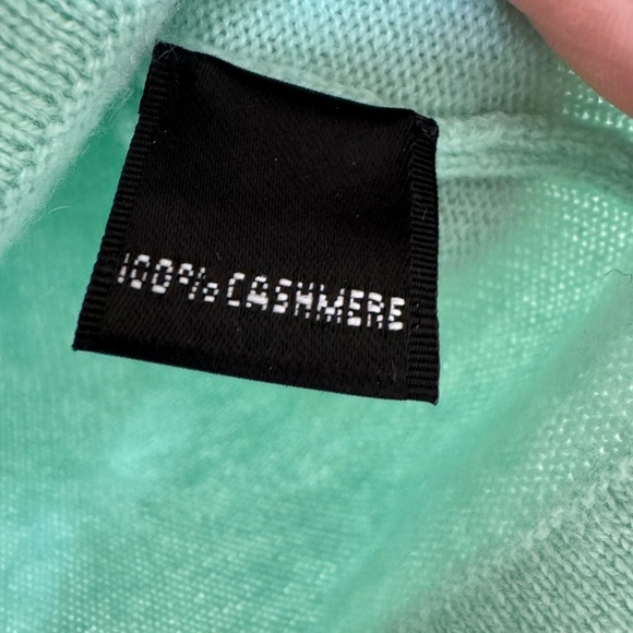 Vintage Linda Allard Ellen Tracy Mint Green Sleeveless Cashmere Shell / Lg - Picture 8 of 8